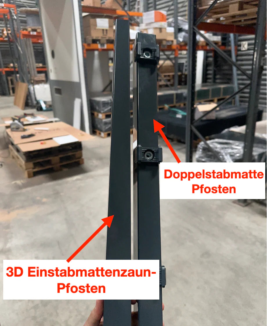 EVEX 3D Zaunpfosten 60x40 mm für 3D-Mattenzäune