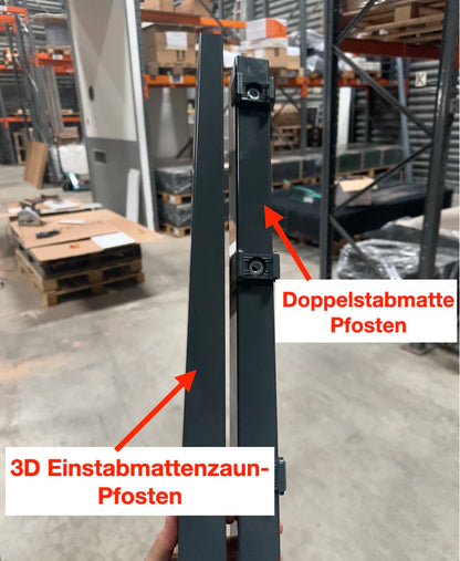 EVEX 3D Zaunpfosten 60x40 mm für 3D-Mattenzäune